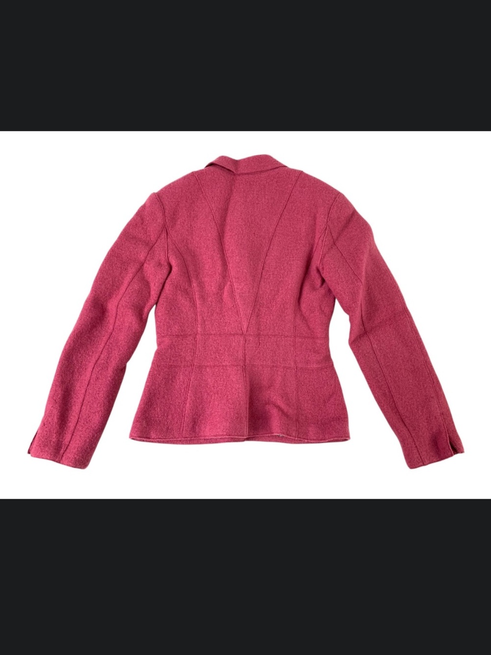 CHANEL Vintage Raspberry Pink Wool Blend Tailored Jacket Blazer - Picture 7 of 15